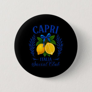 Capri Italia Lemons Travel Campania Tyrrhenian Sea 6 Cm Round Badge