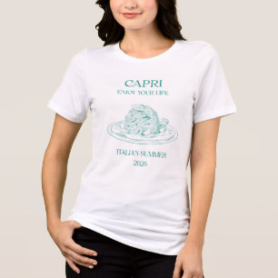 Capri Italian Summer Luxury Emerald Pasta Tee