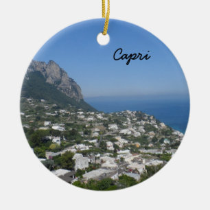 Capri, Italy Ceramic Tree Decoration