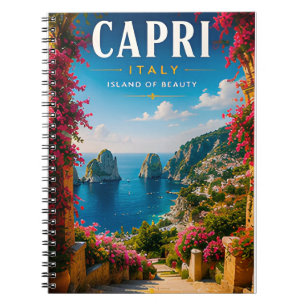 🏝️ Capri Italy Coastal Escape Home Decor 🌺 Notebook