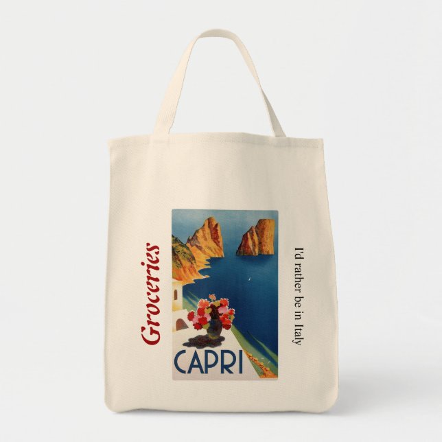 Capri Italy Grocery Tote Bag (Front)