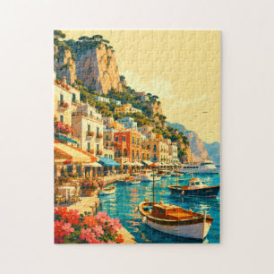 Capri Italy Marina Grande Harbour Souvenir Jigsaw Puzzle