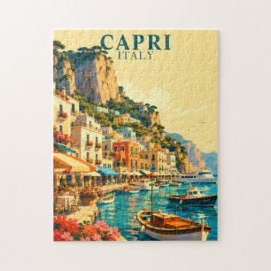 Capri Italy Marina Grande Harbour Souvenir Jigsaw Puzzle