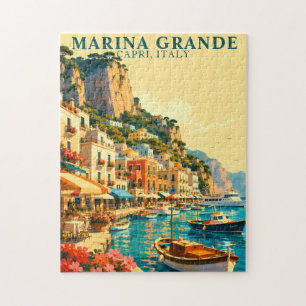 Capri Italy Marina Grande Harbour Souvenir Jigsaw Puzzle