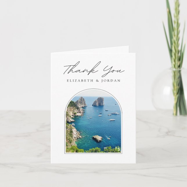 Capri Italy Photo Blank Thank You Card (Front)
