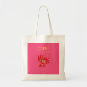 Capri, Italy, Pink Tote Bag