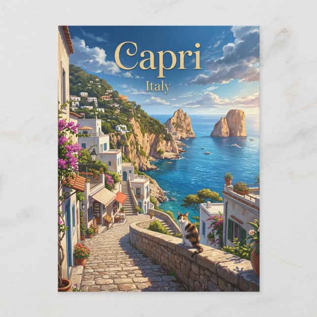 Capri Italy Postcard (Front)