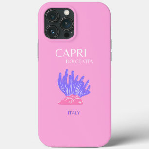 Capri, Italy, Preppy, Pink iPhone 13 Pro Max Case
