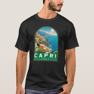 Capri Italy Travel Art Vintage T-Shirt