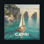 Capri Italy Travel Magnet<br><div class="desc">Capri, a jewel of the Tyrrhenian Sea, is one of Italy’s most enchanting islands, renowned for its dramatic cliffs, crystal-clear waters, and timeless Mediterranean charm. Located in the Bay of Naples, Capri has long been a retreat for emperors, artists, and travelers seeking beauty and tranquillity. The island’s most famous attraction,...</div>