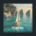 Capri Italy Travel Magnet<br><div class="desc">Capri, a jewel of the Tyrrhenian Sea, is one of Italy’s most enchanting islands, renowned for its dramatic cliffs, crystal-clear waters, and timeless Mediterranean charm. Located in the Bay of Naples, Capri has long been a retreat for emperors, artists, and travelers seeking beauty and tranquillity. The island’s most famous attraction,...</div>