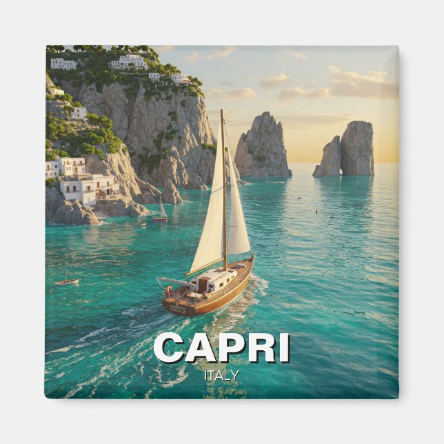 Capri Italy Travel Magnet (Front)