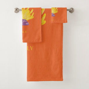 Capri, Italy, Travel, Preppy, Orange Bath Towel Set