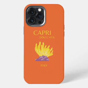 Capri, Italy, Travel, Preppy, Orange iPhone 13 Pro Max Case
