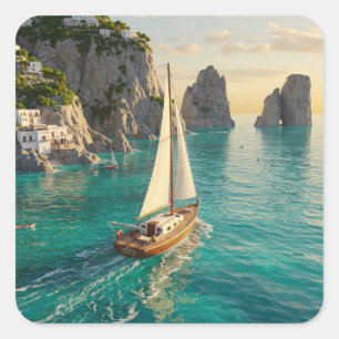 Capri Italy Travel Square Sticker