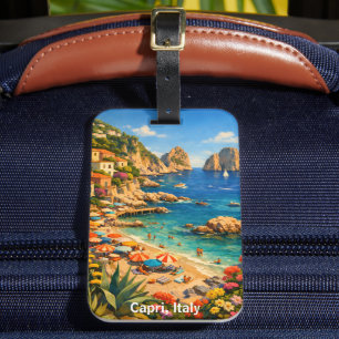 Capri Italy Vintage Marina Piccola Beach Luggage Tag