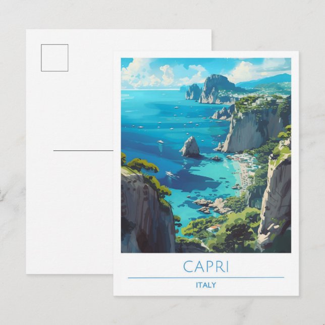 Capri Italy Vintage Travel  Postcard (Front/Back)
