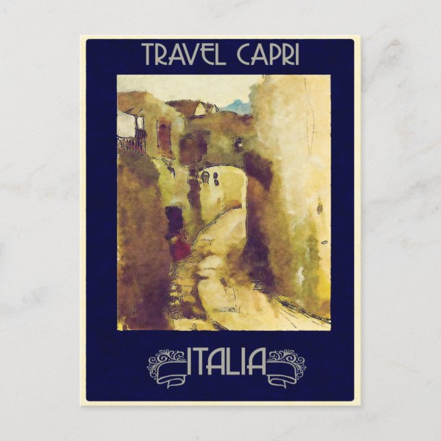 Capri, Italy Vintage Travel Postcard (Front)