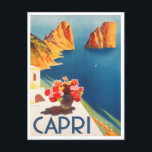 Capri, italy Vintage Travel Postcard<br><div class="desc">Capri,  italy Vintage Travel Postcard</div>