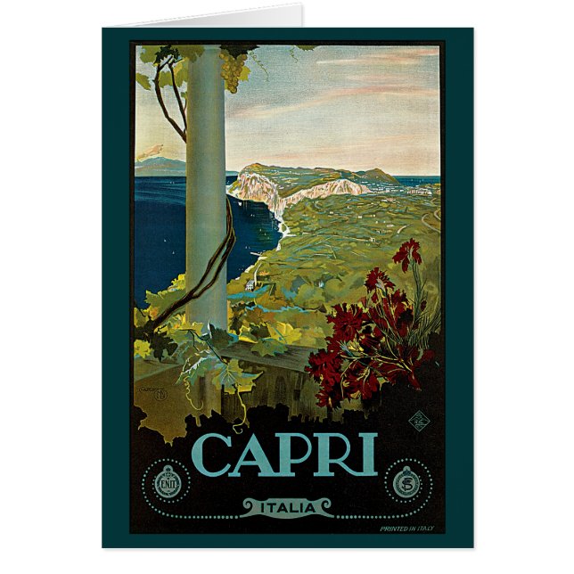 Capri, Italy, Vintage Travel Poster Art Italia (Front)