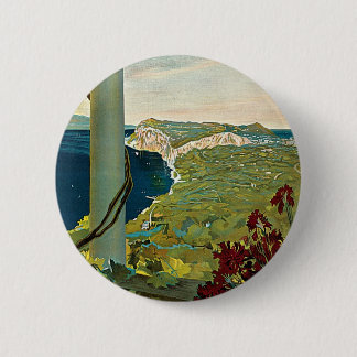 Capri, Italy, Vintage Travel Poster Art Italia 6 Cm Round Badge