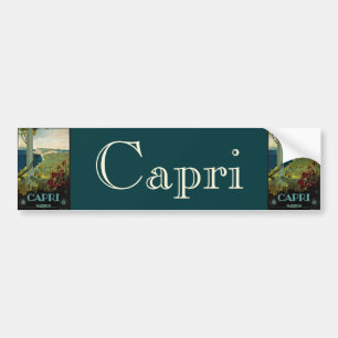 Capri, Italy, Vintage Travel Poster Art Italia Bumper Sticker