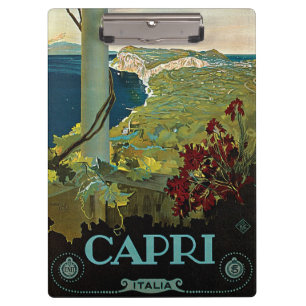 Capri, Italy, Vintage Travel Poster Art Italia Clipboard