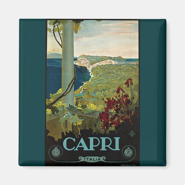 Capri, Italy, Vintage Travel Poster Art Italia Magnet (Front)