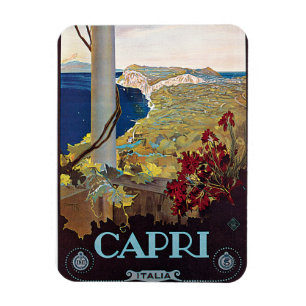 Capri, Italy Vintage Travel Poster Magnet