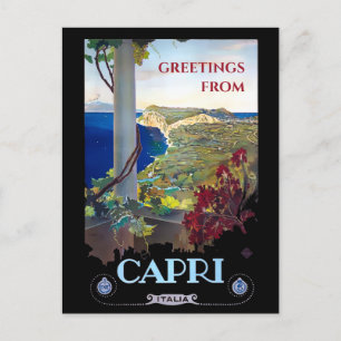 Capri, Italy Vintage Travel Tourism Postcard