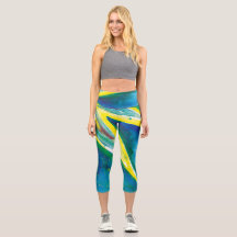 Capri Leggings in Star Burst Blue