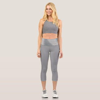 Capri Leggings Plus style Grey