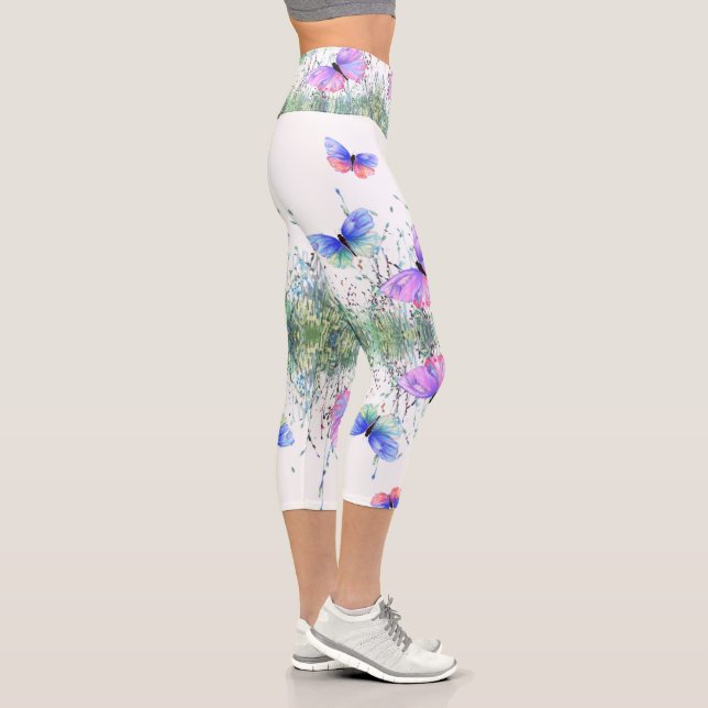 Capri Leggings with Butterflies (Right)