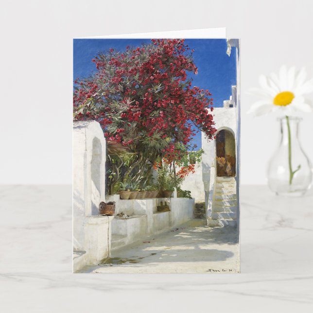 Capri - Oleanders in bloom, Peder Severin Krøyer Card (Small Plant)