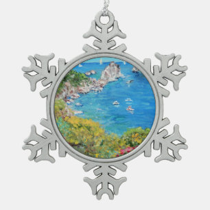 Capri - Pewter Snowflake Ornament