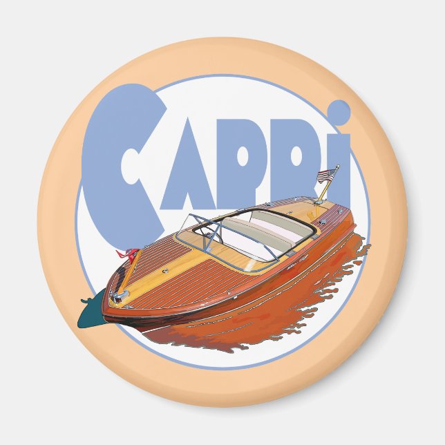 Capri Powerboat Magnet (Front)