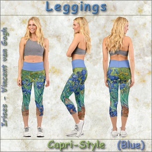 CAPRI STYLE LEGGINGS - Irises - Blue - van Gogh