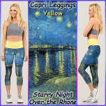 CAPRI STYLE LEGGINGS "Starry Night O.T.R" van Gogh<br><div class="desc">An image of "Starry Night Over the Rhone" by Vincent van Gogh is featured on these colourful Leggings. Available in five women's sizes (XS, S, M, L, XL). See "About This Product" description below for general sizing and product info, The image covers the entire pair of leggings by default except...</div>