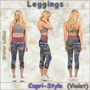 CAPRI STYLE LEGGINGS -Water Lillies" -Claude Monet