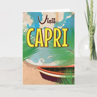 Capri vintage travel poster holiday card