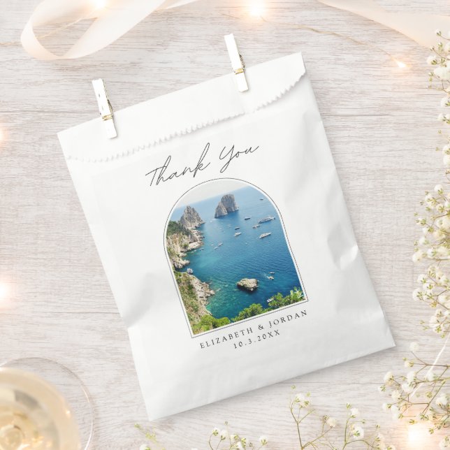 Capri Wedding Favour Italy Photo Thank You Favour Bags (Clipped)