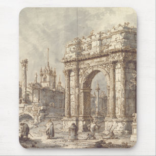 Capriccio with a Roman Triumphal Arch Mouse Mat