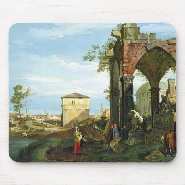 Capriccio with Motifs from Padua, c.1756 Mouse Mat (Front)