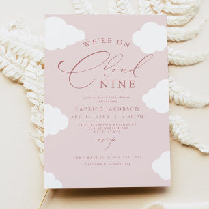 CAPRICE Blush Pink Cloud Nine Baby Shower Invitation