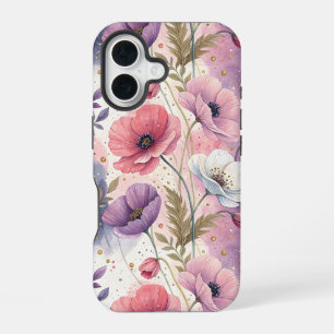 Capricious Aesthetic Poppies iPhone 16 Case