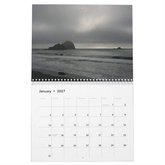 Capricious Coastlines 2013 Calendar (Jan 2027)