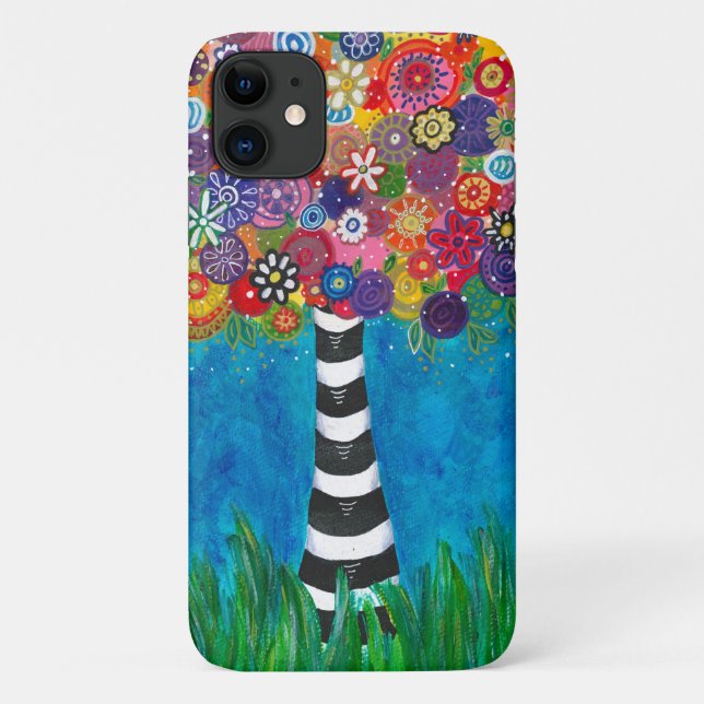 Capricious Happy Colourful Tree Original Artwork Case-Mate iPhone Case (Back)