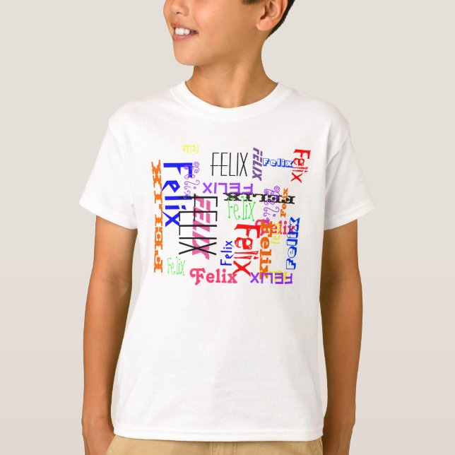 Capricious Repeating Name Collage T-Shirt (Front)