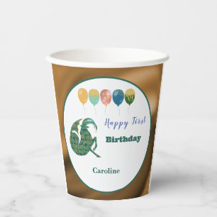 Capricorn 1st Birthday Gold Foil Elegant Zodiac Paper Cups