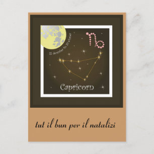 Capricorn 22 december fin 20 schaner Postkarte Postcard